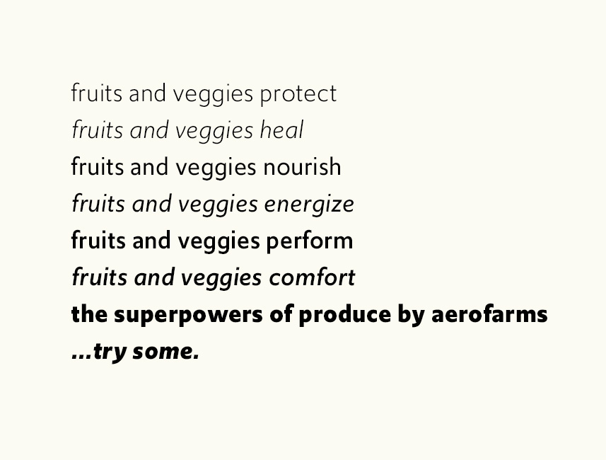 Aerofarms Typeface 